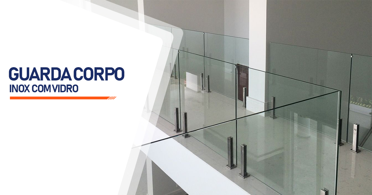 Guarda Corpo de Inox com Vidro  Brasília