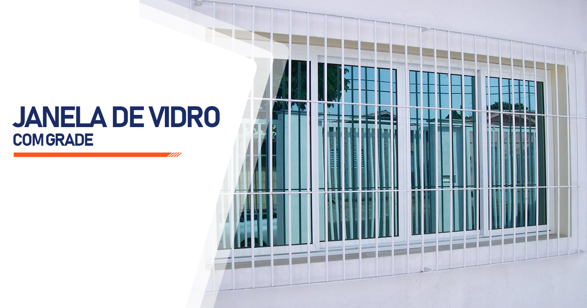 Janela De Vidro Com Grade DF